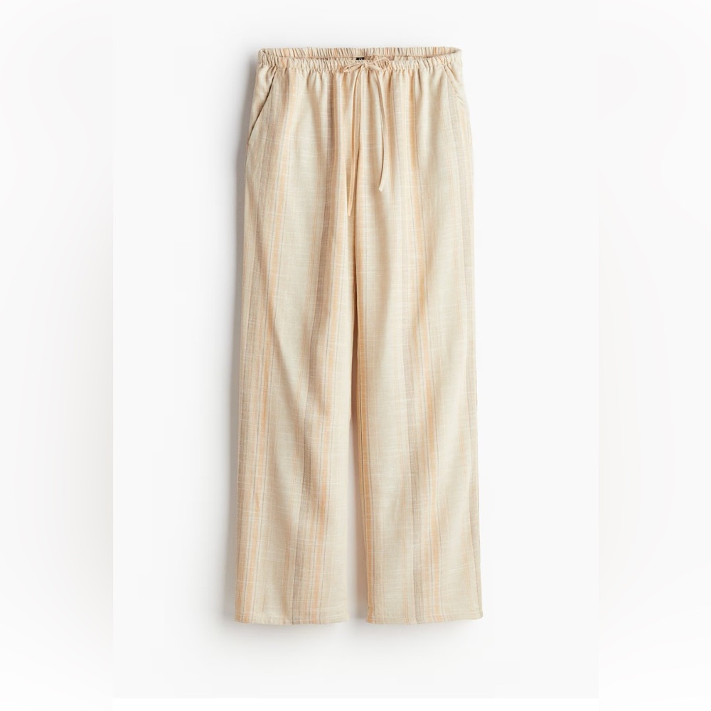 H&M Linen-blend Striped Pants